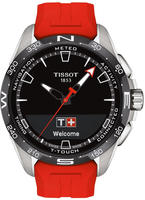 Tissot T1214204705101 Herrenuhr T-Touch Connect Solar Rot