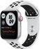 Apple Watch SE LTE Nike Silber 44mm Sportarmband Pure Platinum/Schwarz