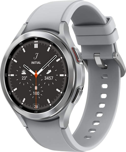 Schrittzähler Display & Armband Samsung Galaxy Watch4 Classic 46mm Silver