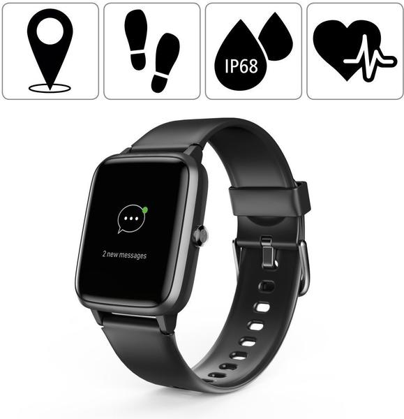 iOS Smartwatch Display & Ausstattung Hama Fit Watch 5910 Black