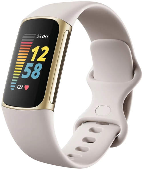 Fitbit Charge 5 Lunar White/Soft Gold