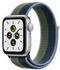 Apple Watch SE 4G Silver 40mm Sport Loop Band Abyss Blue/Moss Green