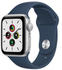 Apple Watch SE 2022 GPS 40mm Silber Sportarmband Abyssblau
