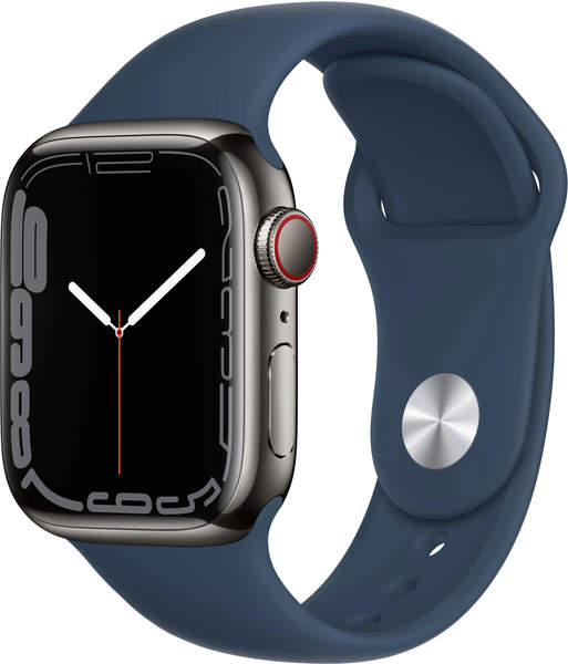 Apple Watch Series 7 4G 41mm Edelstahl Sportarmband Abyssblau