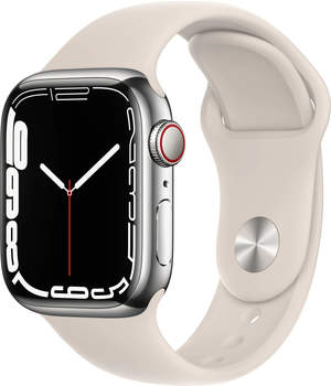 Apple Watch Series 7 4G 41mm Edelstahl Sportarmband Polarstern