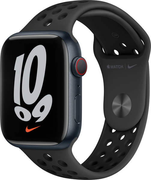 Apple Watch Series 7 Nike 4G 45mm Aluminium Sportarmband Anthrazit/Schwarz  Test TOP Angebote ab 519,00 € (Dezember 2022)