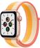 Apple Watch SE LTE 40mm Space Gold 40mm Sport Loop Indischgelb/Weiß