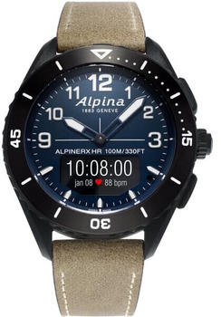Alpina Watches AlpinerX Bluetooth Smartwatch Light Brown Leather / Black
