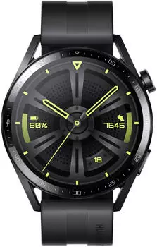 Huawei WATCH GT 3 46mm Black/Black Fluoroelastomer Huawei WATCH GT 3 46mm Black/Black Fluoroelastomer
