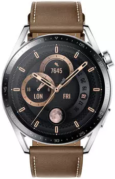 Huawei WATCH GT 3 46mm Stainless Steel/Brown Leather
