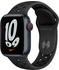 Apple Watch Series 7 Nike 4G 41mm Aluminium Sportarmband Anthrazit/Schwarz