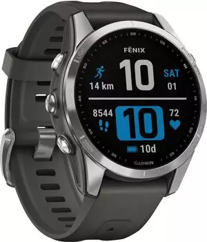 Garmin fēnix&reg; 7S Silver with Graphite Band