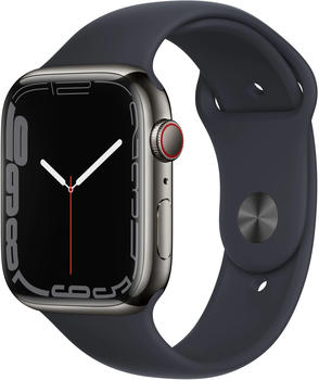 Apple Watch Series 7 4G 45mm Edelstahl Sportarmband Midnight