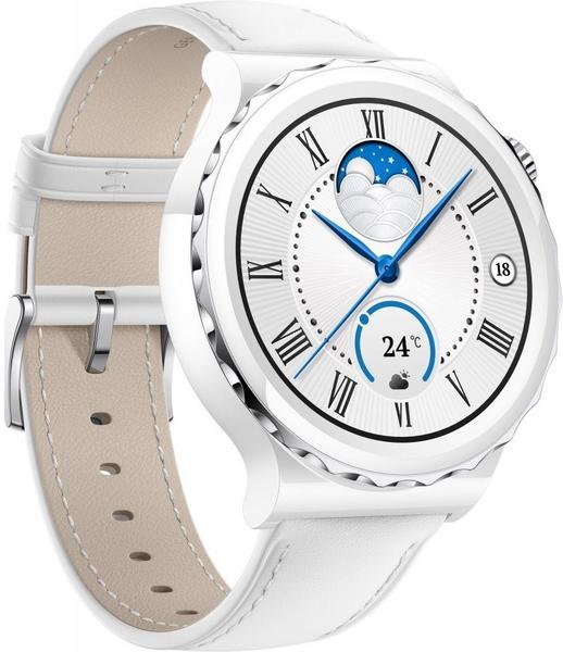 Huawei WATCH GT 3 Pro Ceramic weißes Lederarmband