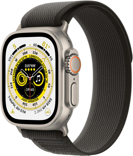 Apple Watch Ultra Titan Trail Loop Schwarz/Grau S/M