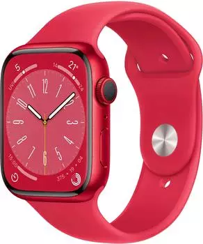 Apple Watch Series 8 4G 45mm Aluminium (PRODUCT)RED Sportarmband (PRODUCT)RED