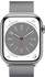 Apple Watch Series 8 4G 45mm Edelstahl silber Milanaise silber