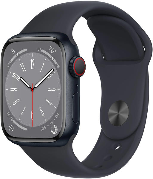 Apple Watch Series 8 4G 41mm Aluminium Mitternacht Sportarmband Mitternacht