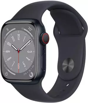Apple Watch Series 8 GPS 41mm Aluminium Mitternacht Sportarmband Mitternacht
