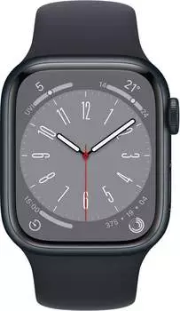 Apple Watch Series 8 GPS 41mm Aluminium Mitternacht Sportarmband Mitternacht – Vielseitige Sport- und Gesundheitsfunktionen