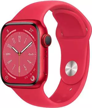 Apple Watch Series 8 GPS 45mm Aluminium Sportarmband rot