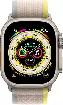 Apple Watch Ultra Titan Trail Loop Gelb/Beige S/M – Vielseitigkeit und Robustheit für Outdoor-Enthusiasten