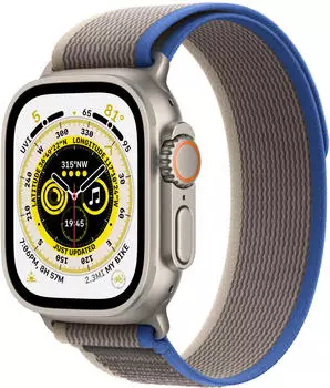 Apple Watch Ultra Titan Trail Loop Blau/Grau S/M
