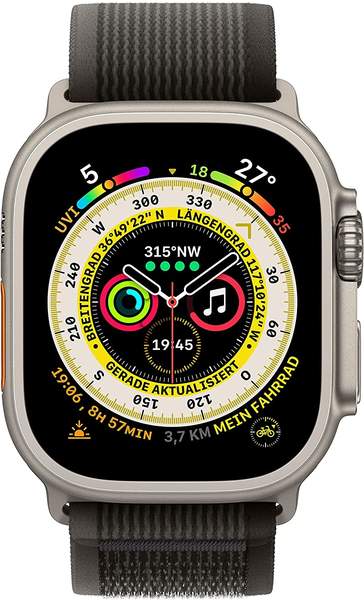 Apple Watch Ultra Titan Trail Loop Schwarz/Grau M/L