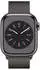 Apple Watch Series 8 4G 41mm Edelstahl Graphit Milanaise Graphit