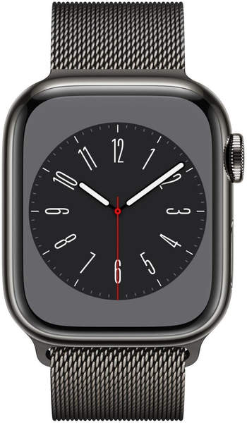 Apple Watch Series 8 4G 41mm Edelstahl Graphit Milanaise Graphit