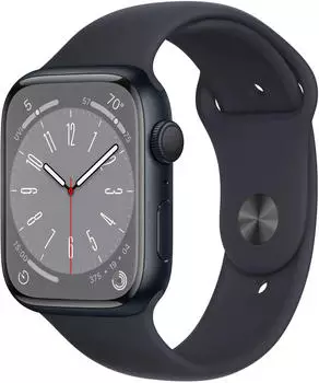 Apple Watch Series 8 GPS 45mm Aluminium Mitternacht Sportarmband Mitternacht
