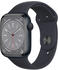 Apple Watch Series 8 GPS 45mm Aluminium Mitternacht Sportarmband Mitternacht