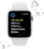 Apple Watch SE 2022 4G 44mm silber Sportarmband weiß