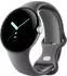 Google Pixel Watch 4G Polished Silver Sportarmband Charcoal