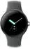 Google Pixel Watch 4G Polished Silver Sportarmband Charcoal
