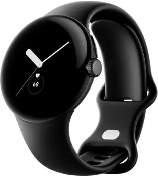 Google Pixel Watch Bluetooth Matte Black Sportarmband Obsidian