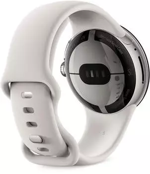 Google Pixel Watch Bluetooth Polished Silver Sportarmband Chalc – Kontaktloses Bezahlen