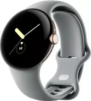 Google Pixel Watch Bluetooth Champagne Gold Sportarmband Hazel