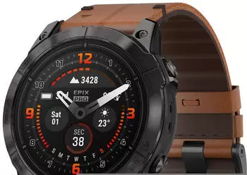 Garmin Epix&trade; Pro Gen 2 Sapphire 51mm Schwarz/Carbongrau Titan + Leder-Armband
