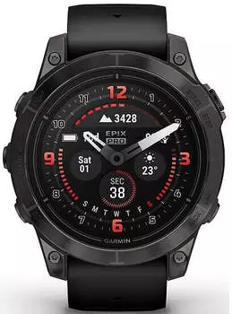 Garmin Epix™ Pro Gen 2 Sapphire 47mm Schwarz/Carbongrau Titan + Silikon-Armband – Garmin Epix™ Pro Gen 2 Sapphire 47mm Schwarz/Carbongrau Titan + Silikon-Armband für anspruchsvolle Sportler