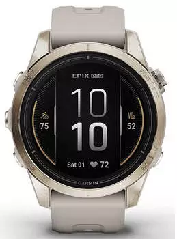 Garmin Epix™ Pro Gen 2 Sapphire 42mm Beige/Softgold + Silikon-Armband – Ein Meisterwerk der Technik und Eleganz