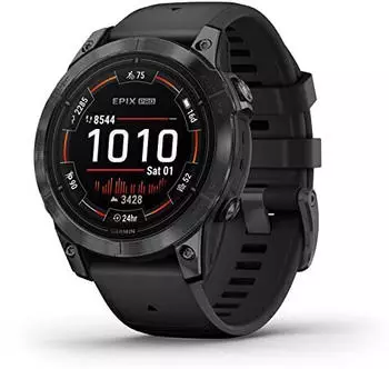 Garmin Epix™ Pro Gen 2 Standard 47mm Schwarz/Schiefergrau + Silikon-Armband