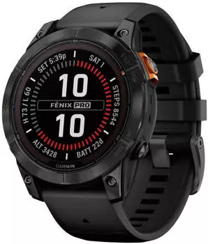 Garmin fēnix&reg; 7 Pro Solar Schiefergrau + Armband Schwarz