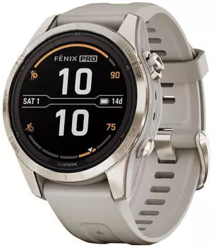 Garmin fēnix&reg; 7S Pro Sapphire Solar Beige/Softgold + Armband Beige
