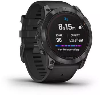 Garmin fēnix® 7X Pro Solar Schiefergrau + Armband Schwarz – Präzise Ortung und Navigation für anspruchsvolle Touren