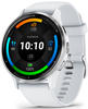 Venu 3 GPS-Smartwatch Sportuhr Steinweiss/Silber mit Schnellwechsel-Silikon-Armband