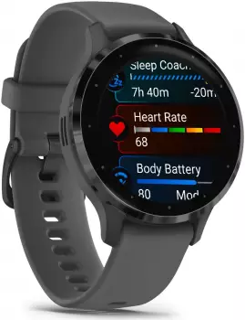 Garmin Venu 3S Kieselgrau/Schiefergrau Silikon-Armband