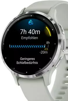 Garmin Venu 3S Salbeigrau/Silber Silikon-Armband