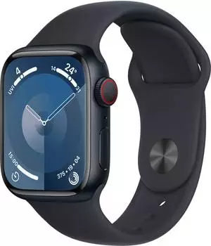 Apple Watch Series 9 4G 41mm Aluminium Mitternacht Sportarmband Mitternacht S/M