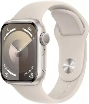 Apple Watch Series 9 GPS 41mm Aluminium Polarstern Sportarmband Polarstern M/L